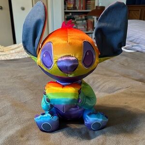 Disney Pride Collection Rainbow Stitch Satin Plush Toy